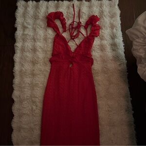 Elegant Red Evening Dress